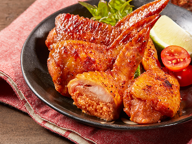 辣味明太子雞翅<P>Spicy Mentaiko Sauce Chicken Wing