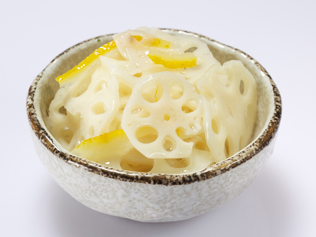 柚香蓮藕<P>Lotus Roots in Citrus Sauce