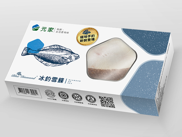 Blue Diamond 冰釣雪鰈400g盒裝<P>Halibut Steak