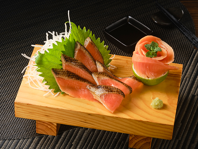 Torched Salmon Trout Sushi Slice