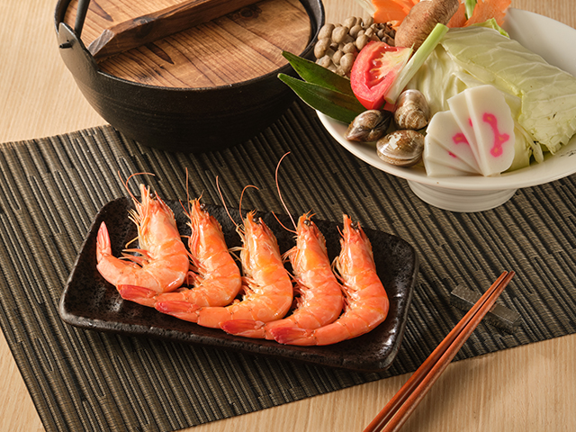 Cooked Blue Diamond Shrimp