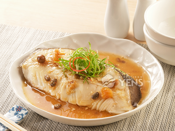 Greenland Halibut Steak with Fermented Cordia Pineapple Sauce