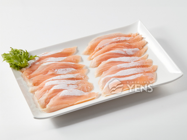 去皮鮭魚腹片<P>Frozen Salmon Belly Cutting Meat (Skin Off)